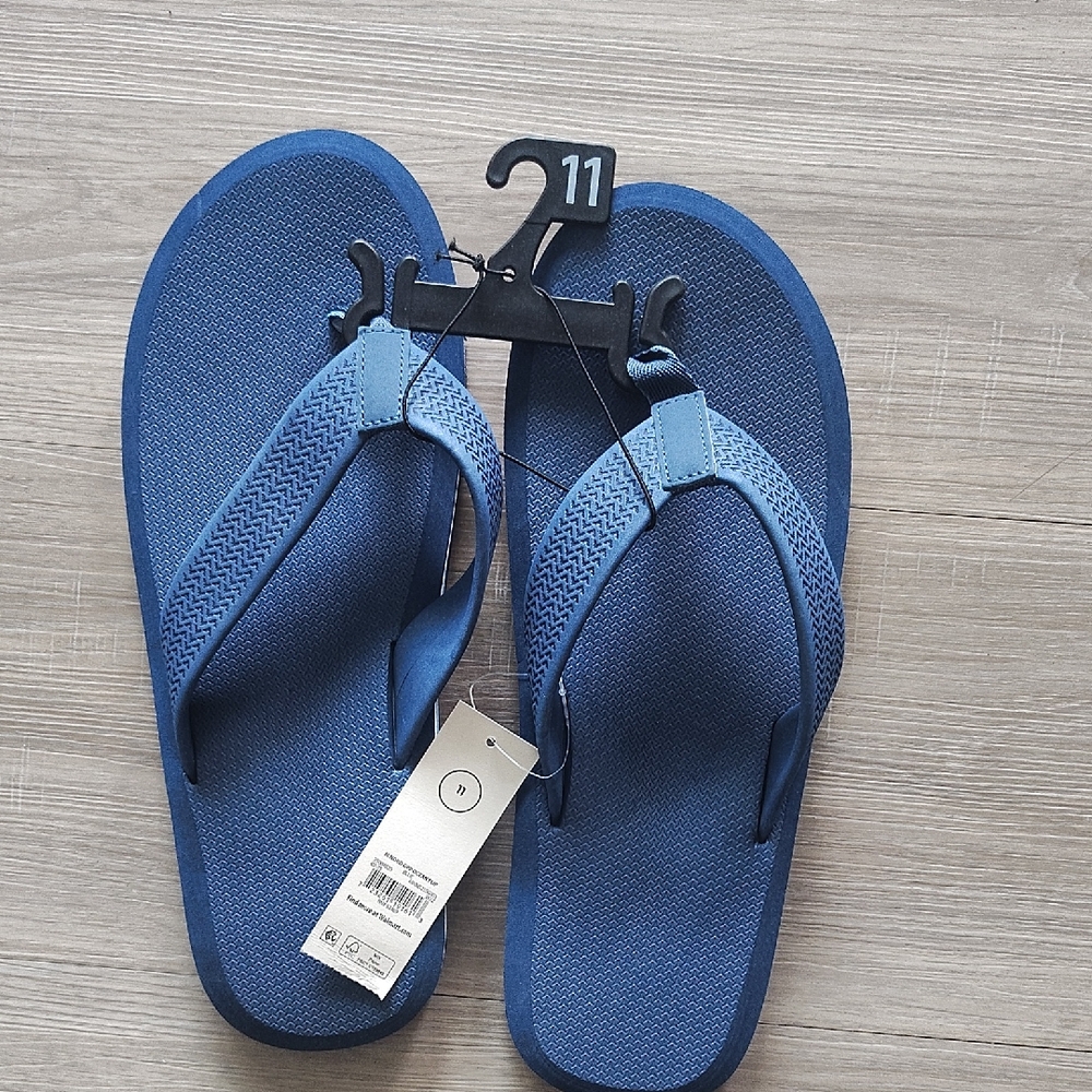 No Boundaries Men's Blue Flip-Flops